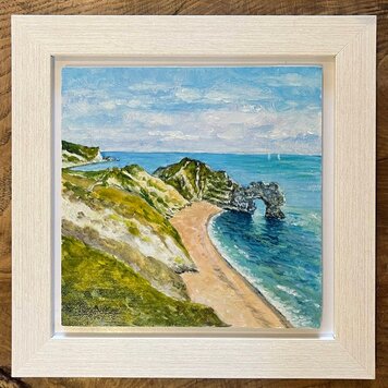 John Dimech 'Durdle Door- Lulworth' Framed Original Acrylic Artwork