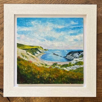 John Dimech 'Lulworth Cove' Framed Original Acrylic Artwork