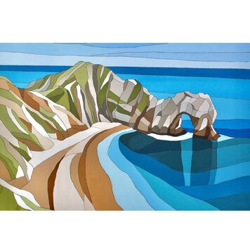 Caz Scott 'Above Durdle Door II' Art Card