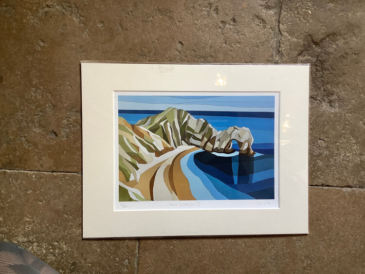Caz Scott 'Above Durdle Door II' Limited Edition Print