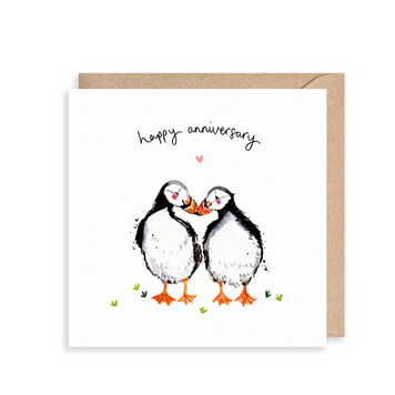 Louise Mulgrew ‘Happy Anniversary’ Puffins Card