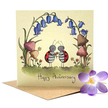 Ink and Snail Ladybird Anniversary Card