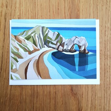 Caz Scott 'Above Durdle Door II' Art Card