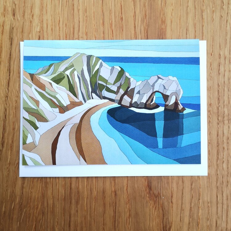 Caz Scott 'Above Durdle Door II' Art Card