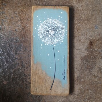Emma Jane Small Teal Painted Rustic Wood - S301