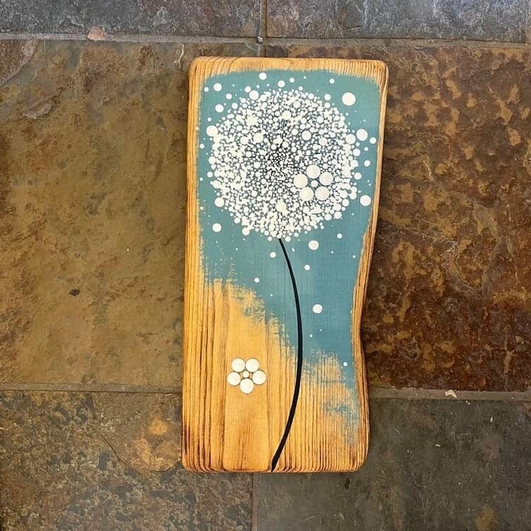 Emma Jane Small Blue Painted Rustic Wood - S302