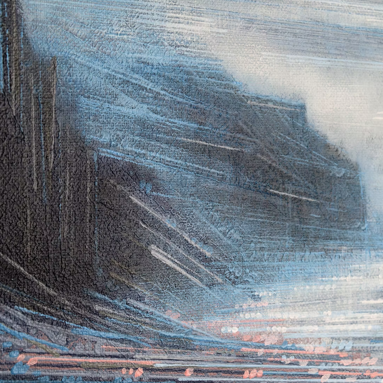 Marc Todd 'Charmouth Cliffs In Mist' Acrylic Original