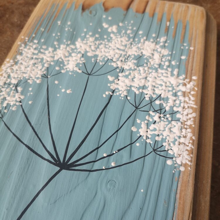 Emma Jane Small Blue Painted Rustic Wood - S306