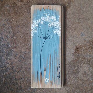 Emma Jane Small Blue Painted Rustic Wood - S306