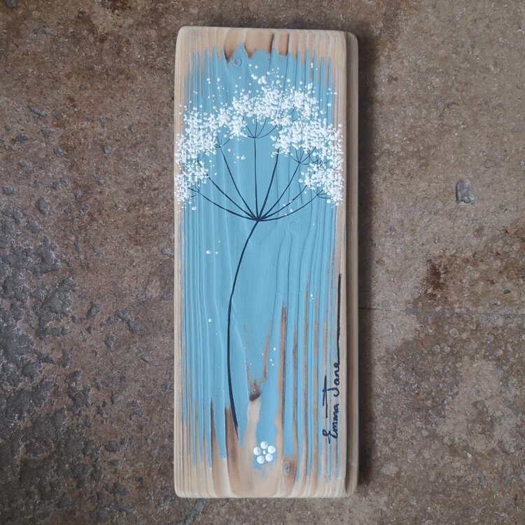 Emma Jane Small Blue Painted Rustic Wood - S306