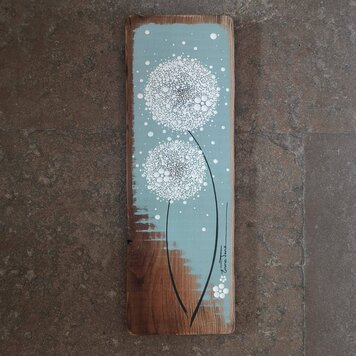 Emma Jane Medium Teal Painted Rustic Wood- M313
