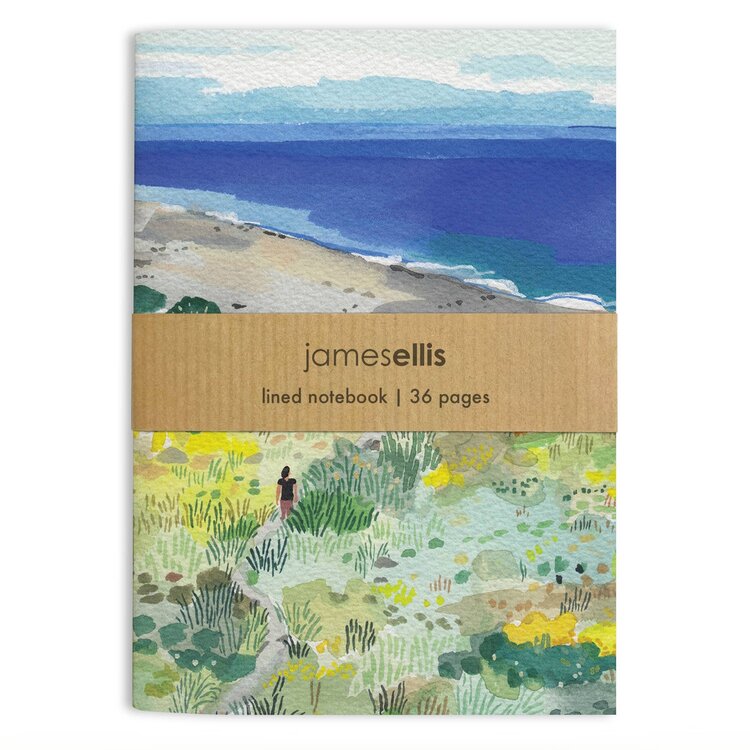 James Ellis 'Down To the Beach' A6 Lined Notebook