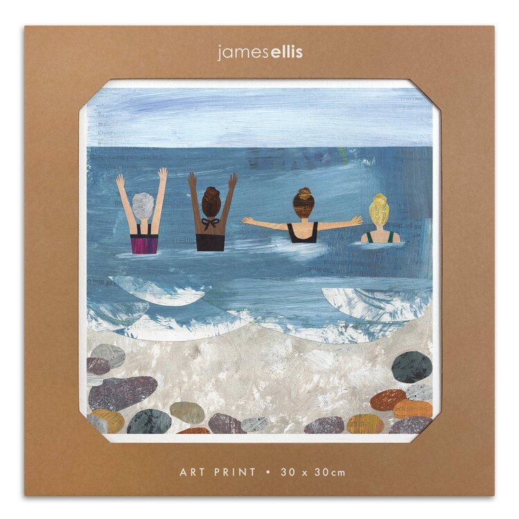 James Ellis 'Wild Sea Swimmers' Art Print