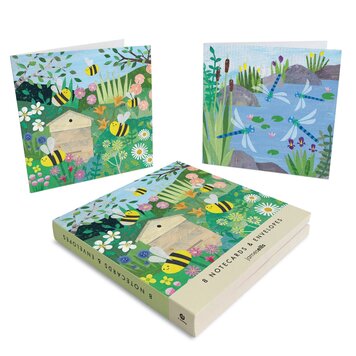 James Ellis 'Bees & Dragonflies' Wallet of 8 Notecards