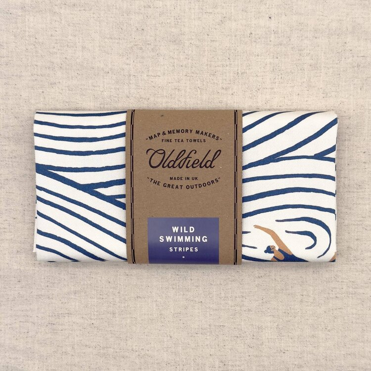 Oldfield Design Co Swimming Pattern Tea Towel