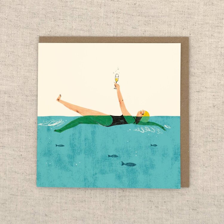 Oldfield Design Co 'Swim & Fizz' Art Card