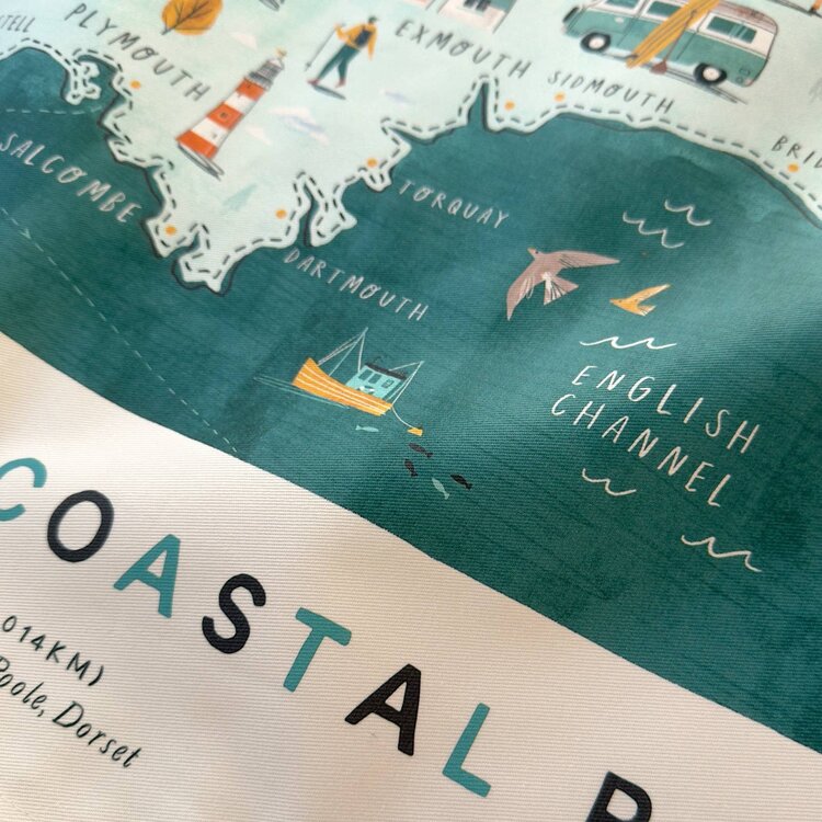 Oldfield Design Co South West Coastal Path Tea Towel