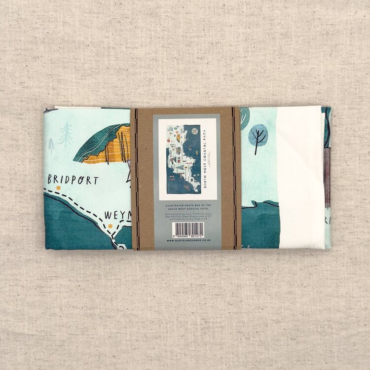 Oldfield Design Co South West Coastal Path Tea Towel
