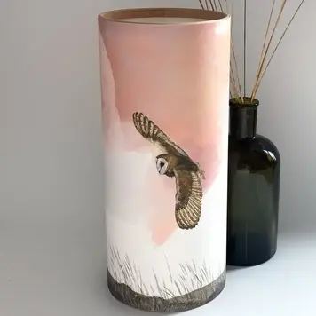 'Moorland Barn Owl' Handmade Table Lamp