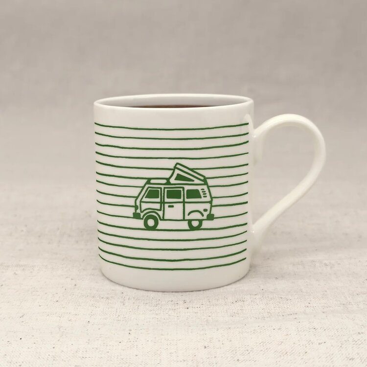 Oldfield Design Co Campervan Striped Mug