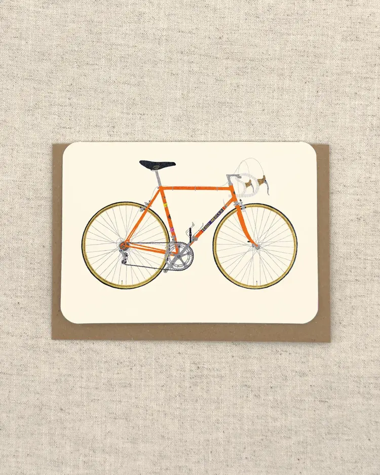 Oldfield Design Co Retro Bicycle Art Card