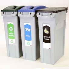 Rubbermaid Slim Jim®-Starterpaket für drei Abfallarten