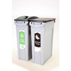 Rubbermaid Slim Jim®-Starterpaket für zwei Abfallarten