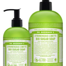 Dr Bronner´s Bio Vegan Sugar Soap Zitronengras-Limette mit Pumpspender