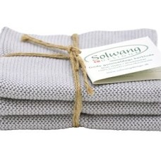 Solwang Solwang Gestrickte Wischtücher l Helles Stahlgrau
