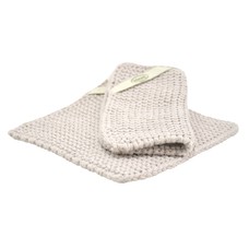 Solwang Solwang Gestrickte Topflappen l Warmes Hellgrau