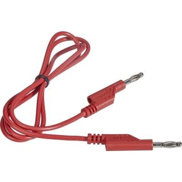Measuring lead with banana plug 4 mm red (1 meter)