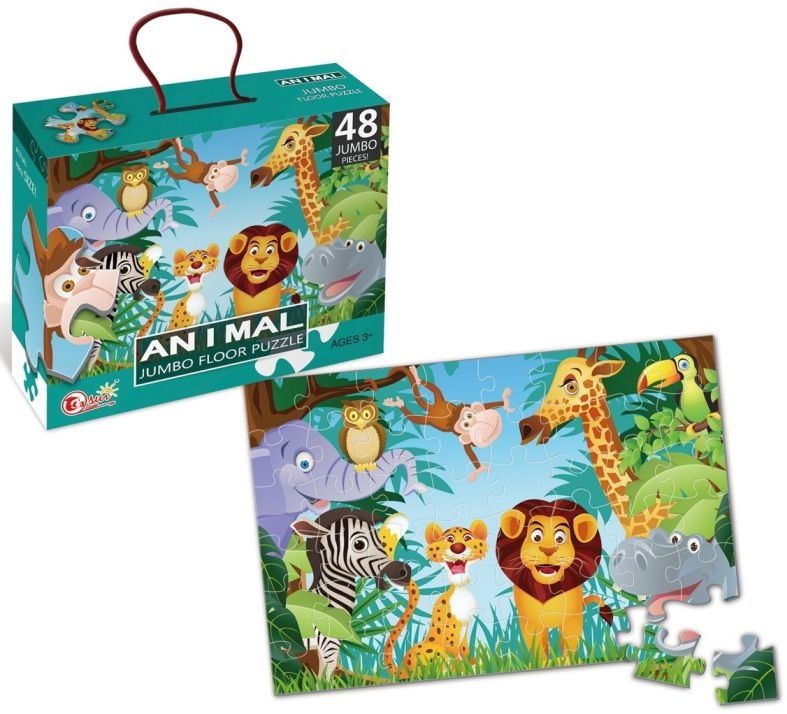 Puzzel dieren 90x60 - 48st