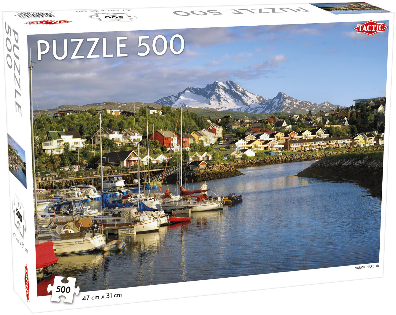 Puzzel - Around the world, Northern stars: Narvik Harbor - 500 stukjes