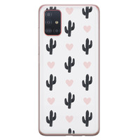 Leuke Telefoonhoesjes Samsung Galaxy A51 siliconen hoesje - Cactus love