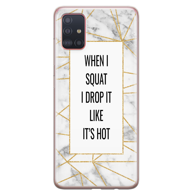 Leuke Telefoonhoesjes Samsung Galaxy A51 siliconen hoesje - Dropping squats