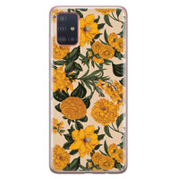 Leuke Telefoonhoesjes Samsung Galaxy A51 siliconen hoesje - Retro flowers