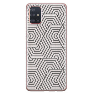 Leuke Telefoonhoesjes Samsung Galaxy A51 siliconen hoesje - Geometrisch