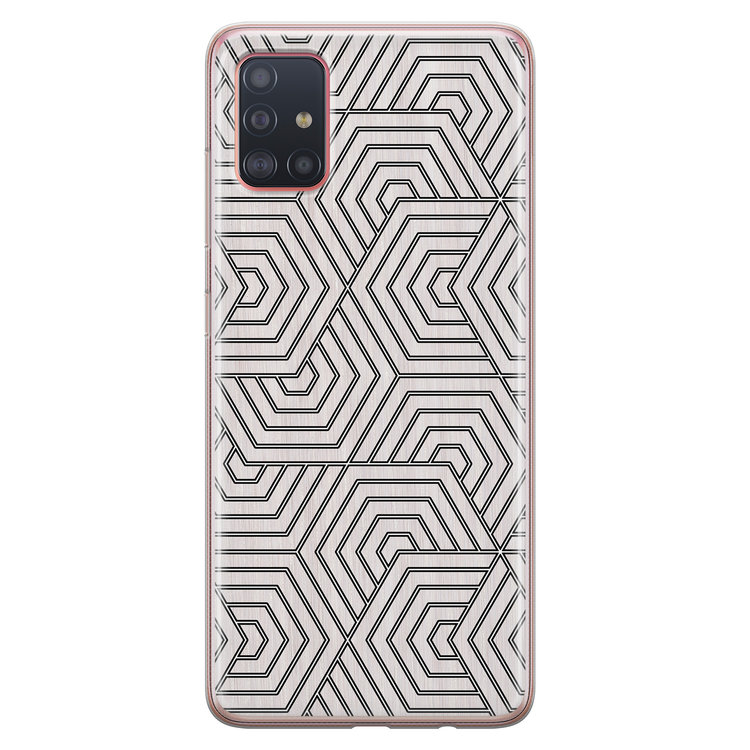 Leuke Telefoonhoesjes Samsung Galaxy A51 siliconen hoesje - Geometrisch