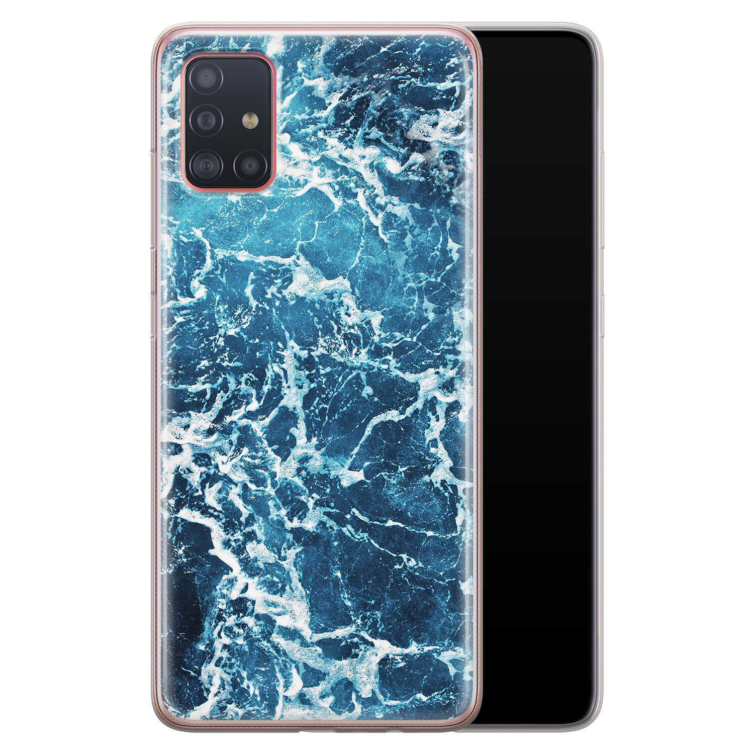 Leuke Telefoonhoesjes Samsung Galaxy A51 siliconen hoesje - Ocean blue