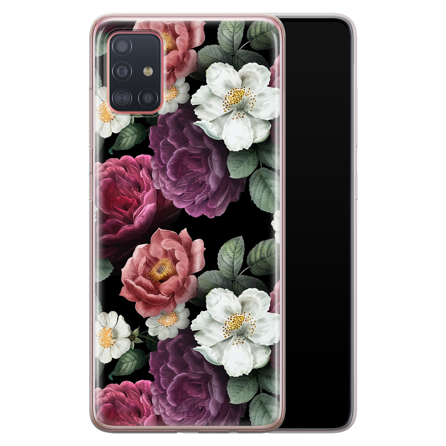 Leuke Telefoonhoesjes Samsung Galaxy A51 siliconen hoesje - Bloemenliefde