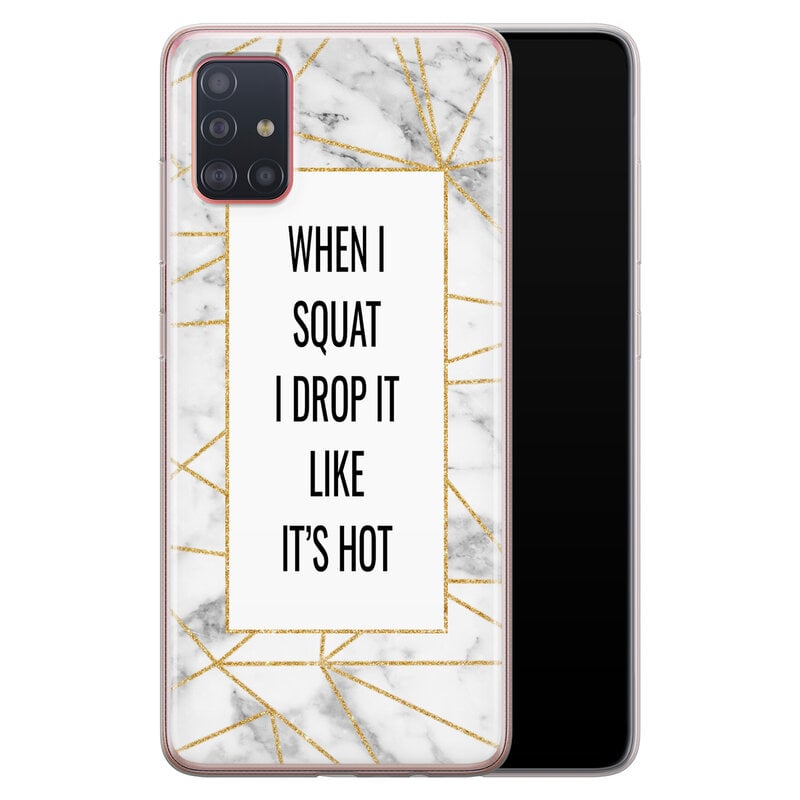 Leuke Telefoonhoesjes Samsung Galaxy A51 siliconen hoesje - Dropping squats