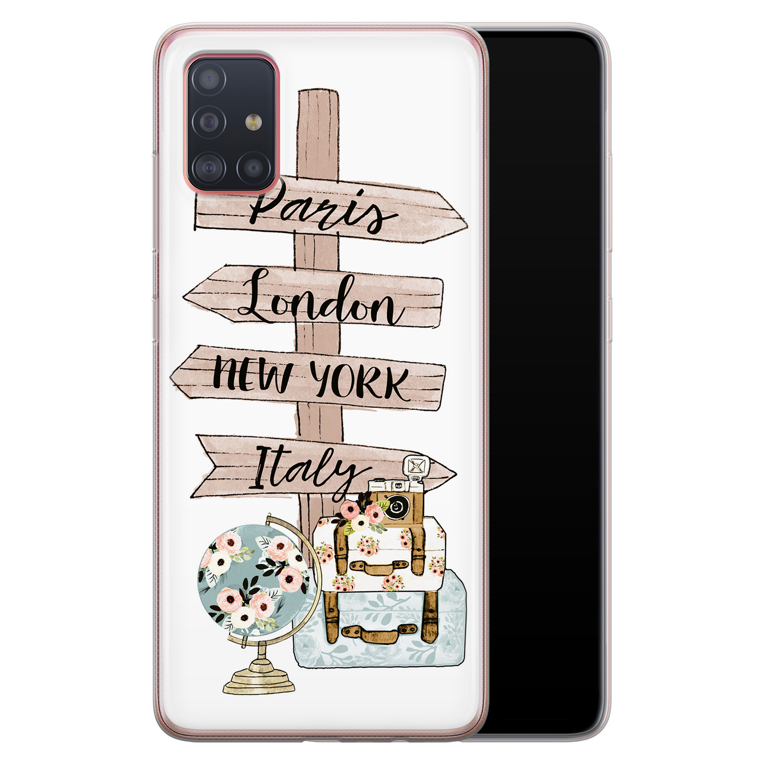 Leuke Telefoonhoesjes Samsung Galaxy A51 siliconen hoesje - Where to go next