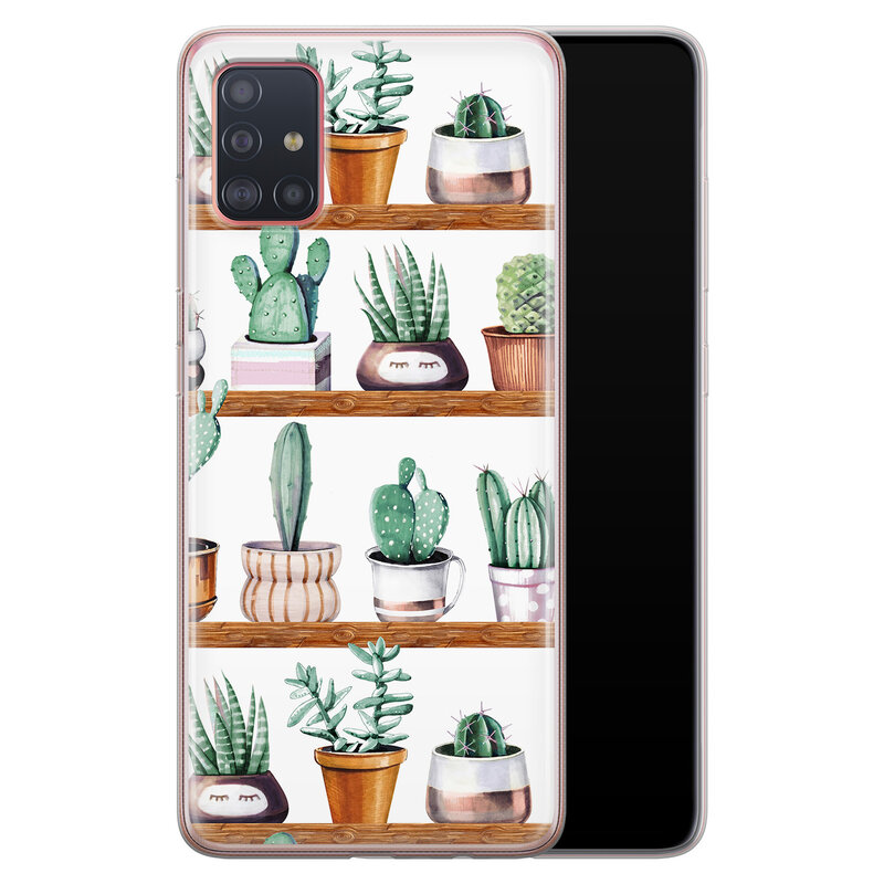 Leuke Telefoonhoesjes Samsung Galaxy A51 siliconen hoesje - Cactus