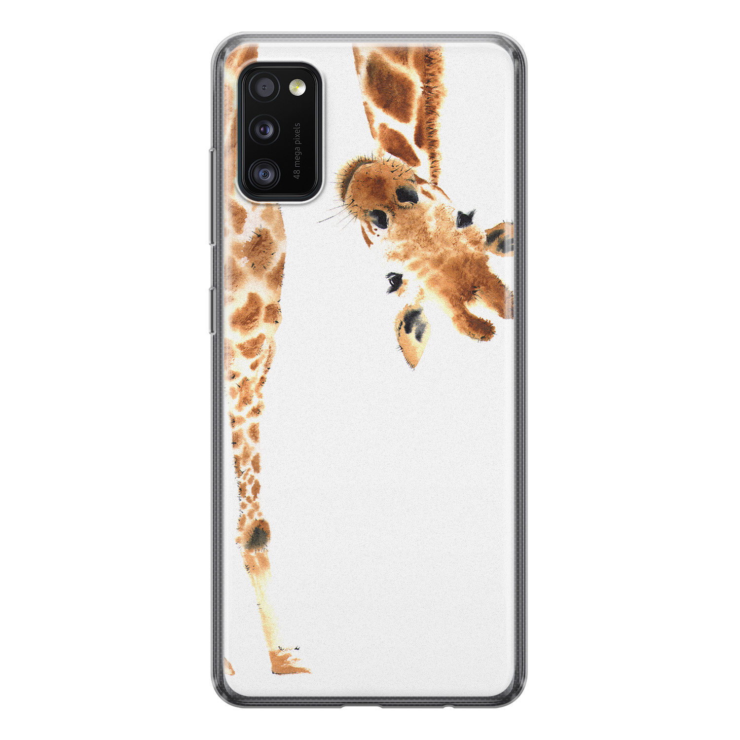 film Analist Uitstekend Leuke Telefoonhoesjes Samsung Galaxy A41 siliconen hoesje - Giraffe  peekaboo - Leuke Telefoonhoesjes