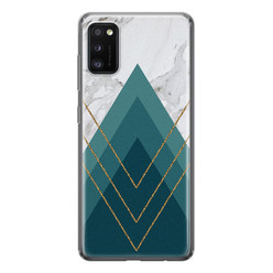 Leuke Telefoonhoesjes Samsung Galaxy A41 siliconen hoesje - Geometrisch blauw