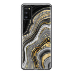 Leuke Telefoonhoesjes Samsung Galaxy A41 siliconen hoesje - Golden agate