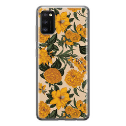 Leuke Telefoonhoesjes Samsung Galaxy A41 siliconen hoesje - Retro flowers