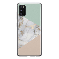 Leuke Telefoonhoesjes Samsung Galaxy A41 siliconen hoesje - Marmer pastel mix