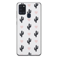 Leuke Telefoonhoesjes Samsung Galaxy A21s siliconen hoesje - Cactus love