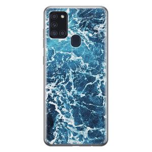 Leuke Telefoonhoesjes Samsung Galaxy A21s siliconen hoesje - Ocean blue